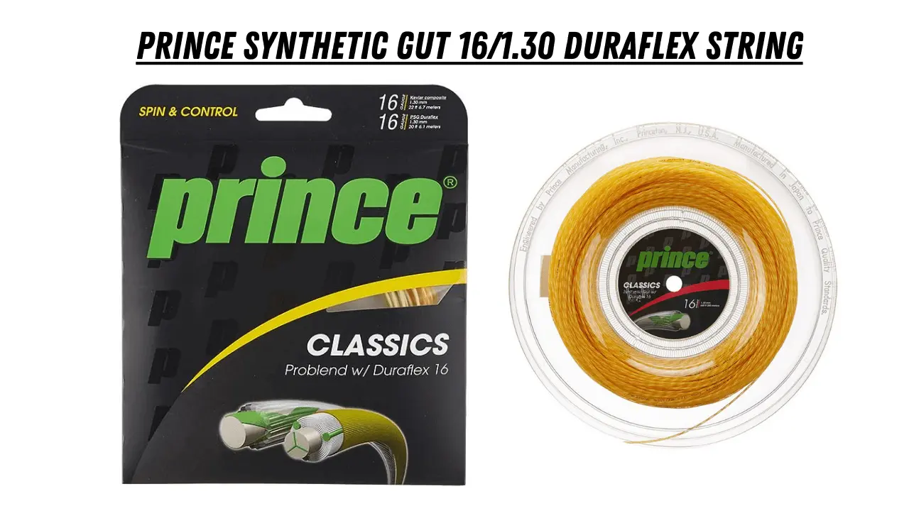 Prince Synthetic Gut Duraflex 16 tennis string - best tennis strings 2026