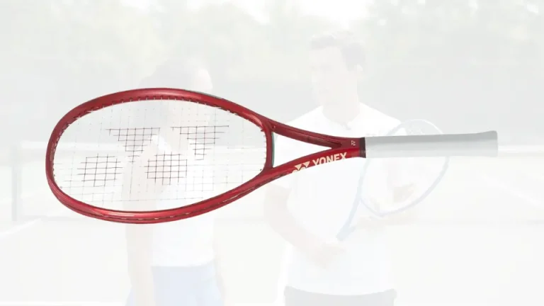 Yonex VCORE tennis racket, reviewed in our Yonex Ezone vs Percept comparison playtest on court